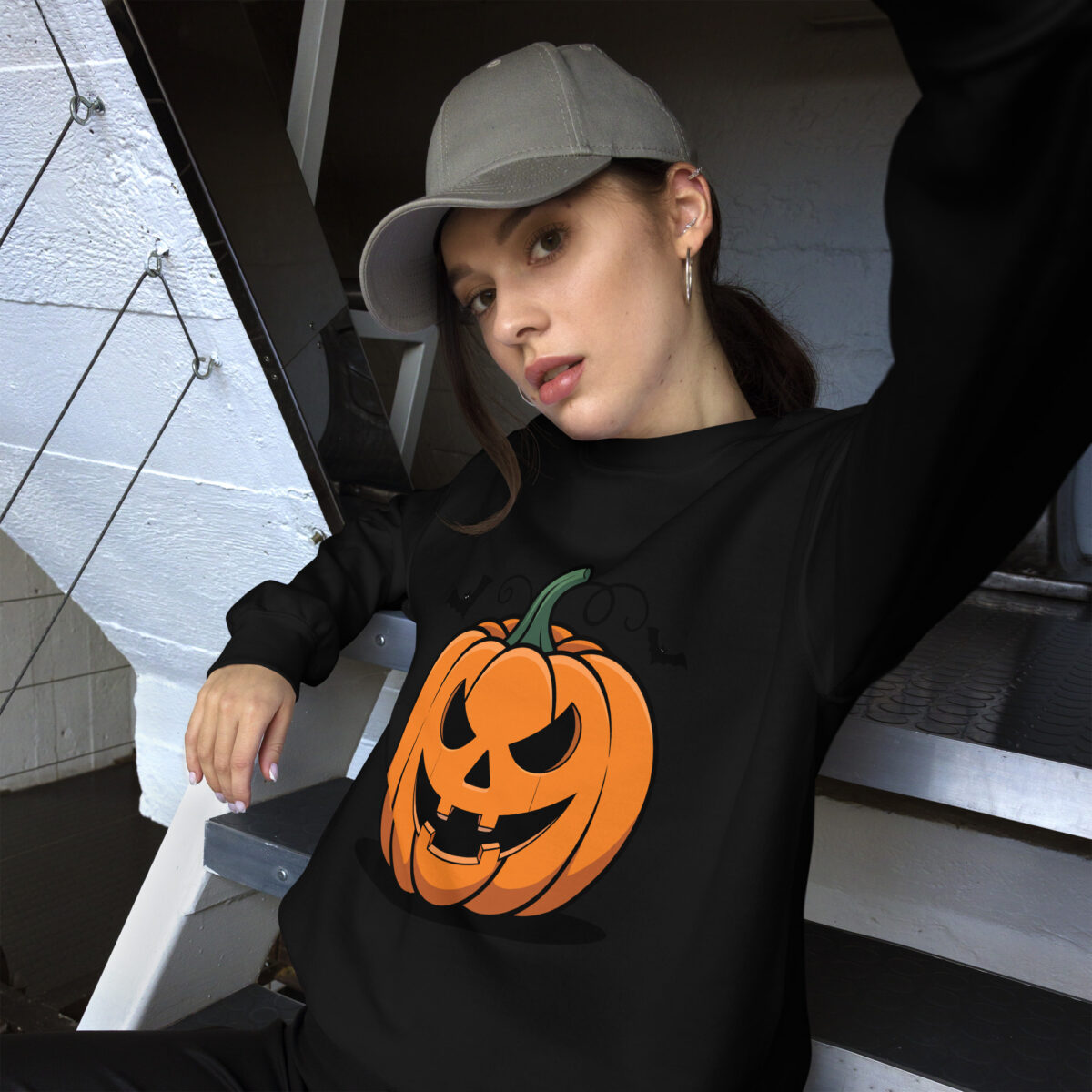 Classic Jack-O'-Lantern Halloween Unisex Sweatshirt - Image 12