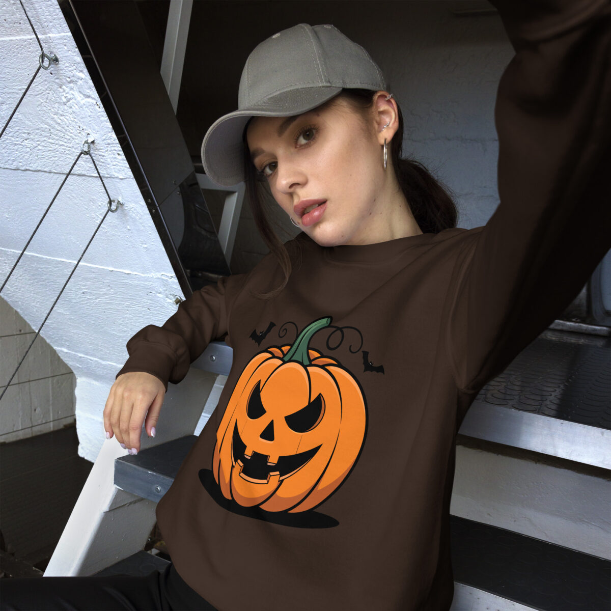 Classic Jack-O'-Lantern Halloween Unisex Sweatshirt - Image 11