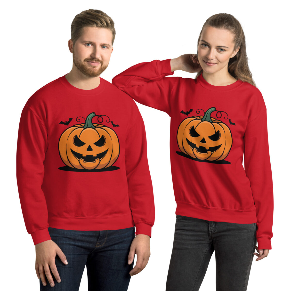 Classic Jack-O'-Lantern Halloween Unisex Sweatshirt - Image 7