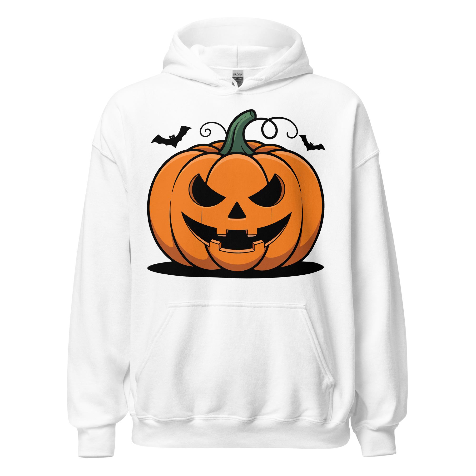 unisex-heavy-blend-hoodie-white-front-6ab1883b16ba8.jpg Classic Jack-O'-Lantern Unisex Hoodie - Image 1
