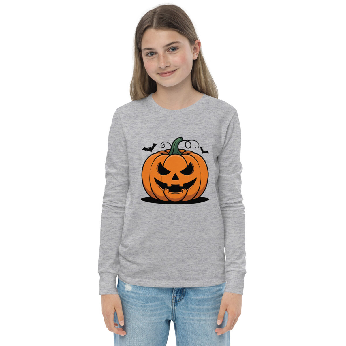 Classic Jack-O'-Lantern Youth Long-Sleeve T-Shirt - Image 8