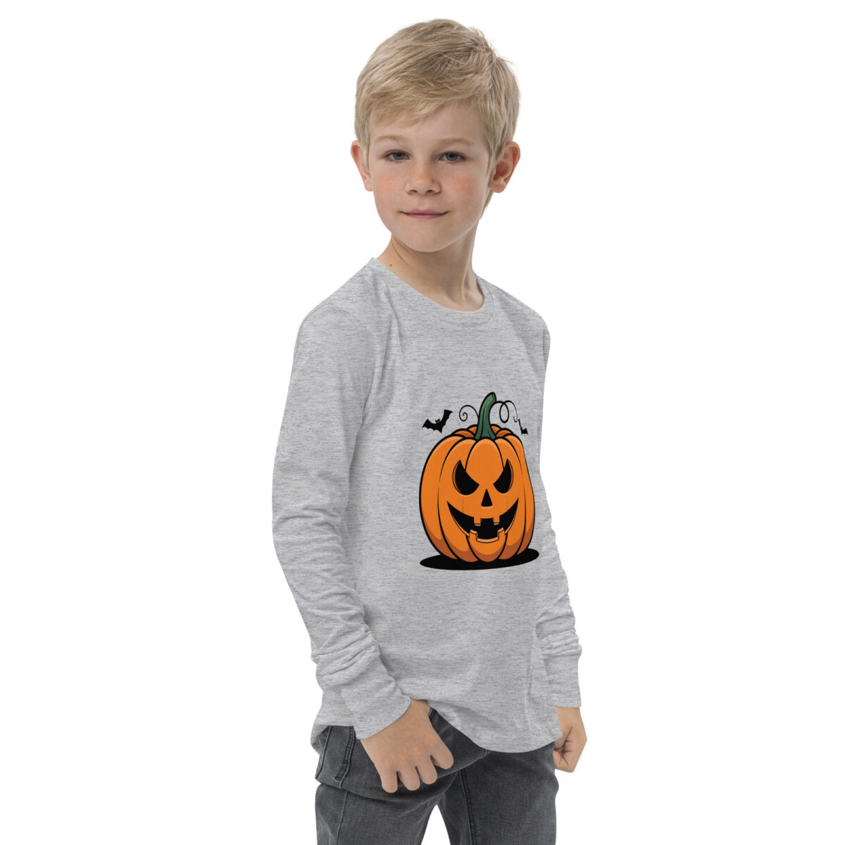 Classic Jack-O'-Lantern Youth Long-Sleeve T-Shirt - Image 12