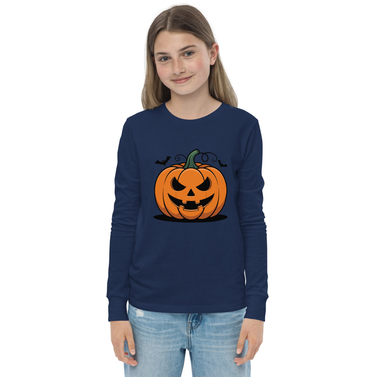 Classic Jack-O'-Lantern Youth Long-Sleeve T-Shirt - Image 5