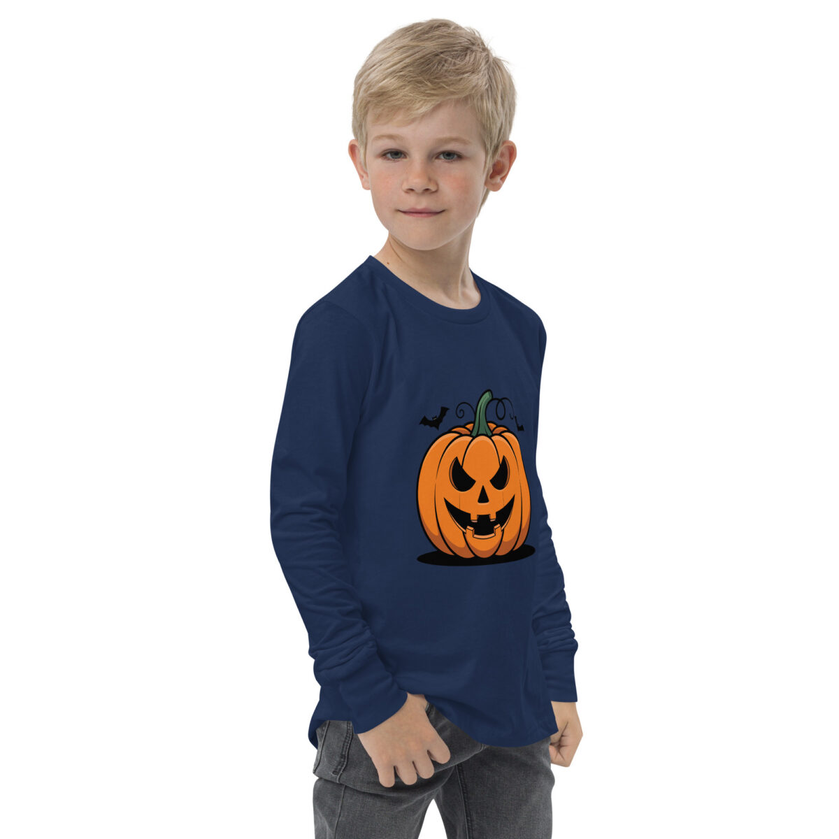Classic Jack-O'-Lantern Youth Long-Sleeve T-Shirt - Image 10